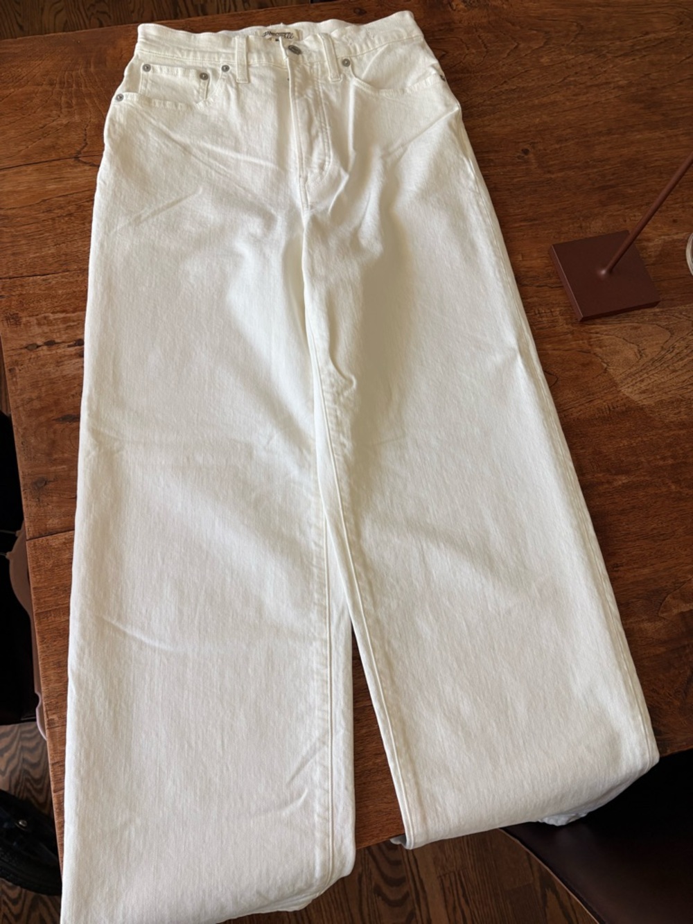 Madewell The Perfect Vintage Wide-Leg Crop Jean - White 28 TALL - Picture 2 of 4